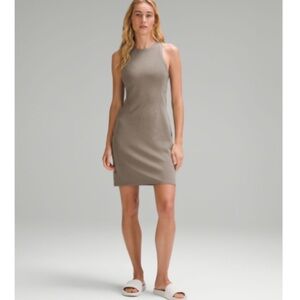 Lululemon ribbed softstreme dress, color nomad size 4
